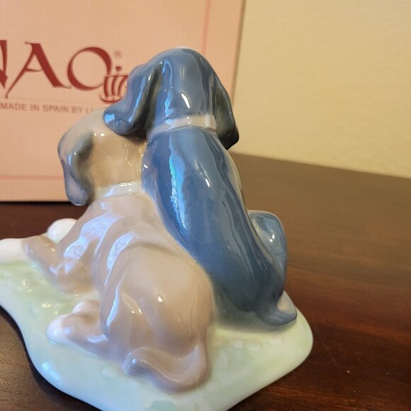 Lladro NAO Spanish Porcelain Two Pups Dog Figurine #1046 Dos Cachorros With Box - Picture 6 of 12